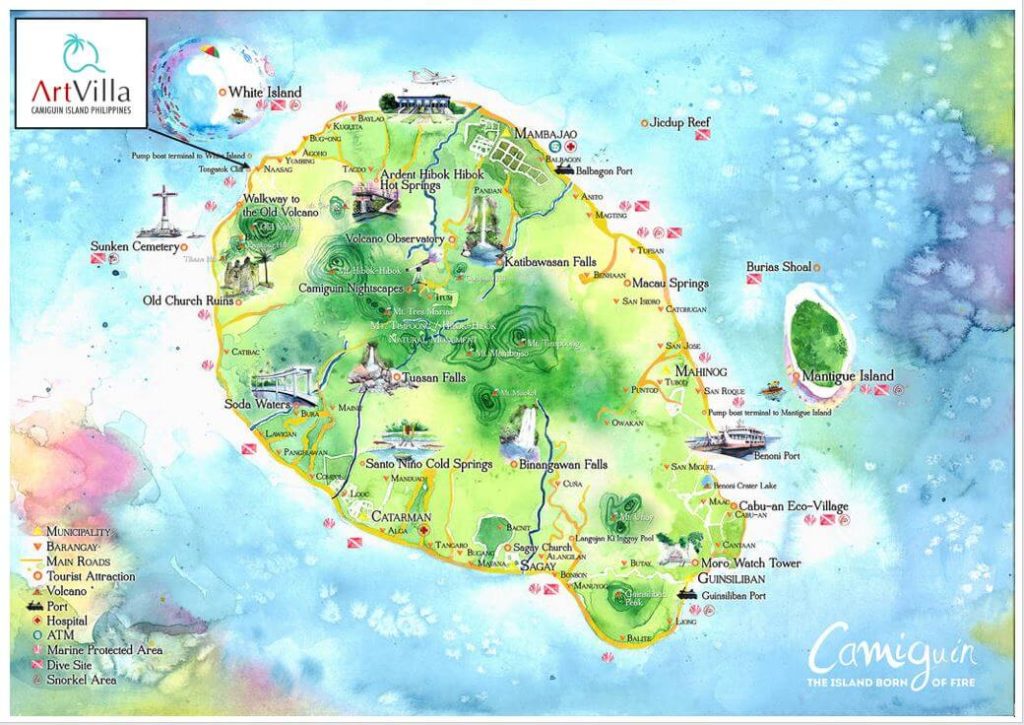 Map Artvilla on Camiguin Island SEPT 2022