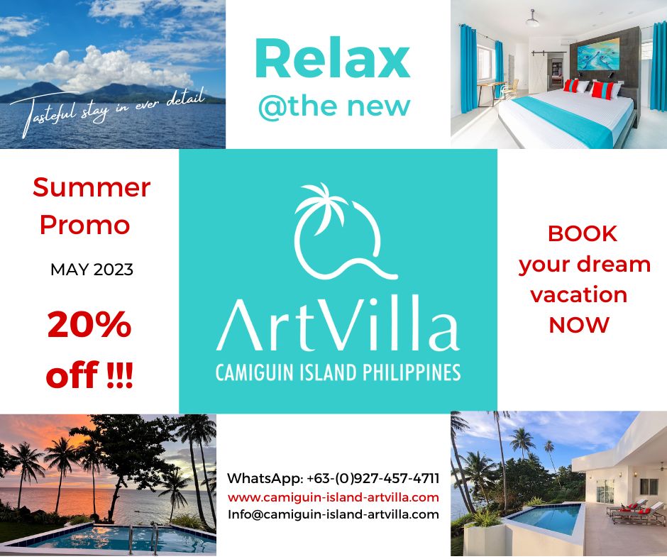 PROMOS ArtVilla 2023 Summer promo ArtVilla Camiguin Island